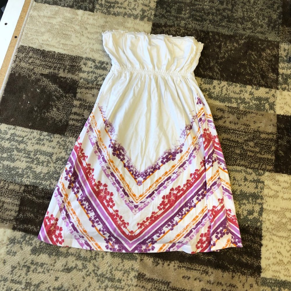 CUTE casual wear white dress with design